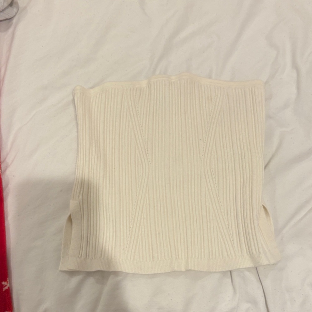 Wild Fable Cream Ribbed Crop Top